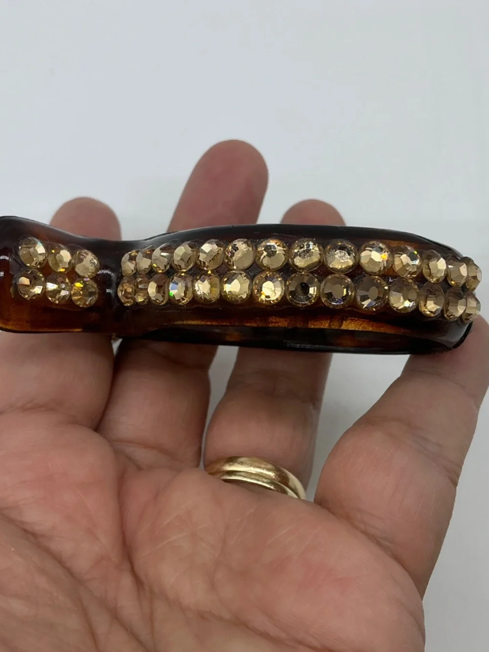 Hair Claw Clips with Rhinestones Vintage